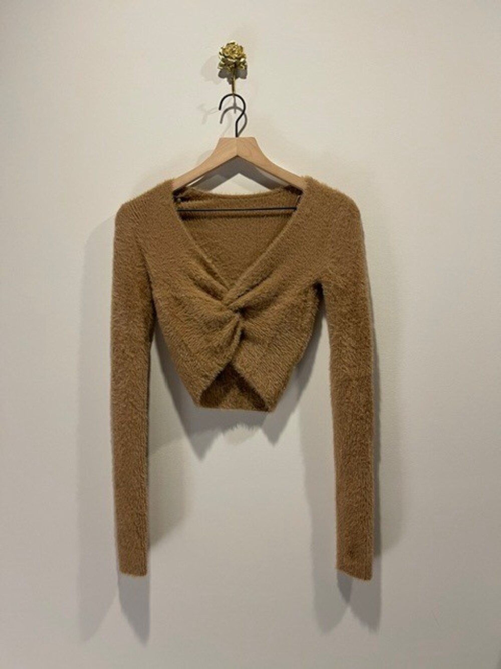 Aerie Fuzzy Cropped Sweater XXS